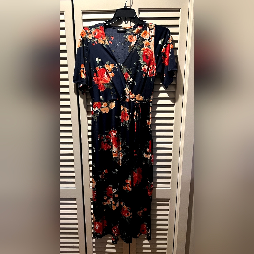 👗 Harmony Womens Floral Sun Dress XL 👗 GUC